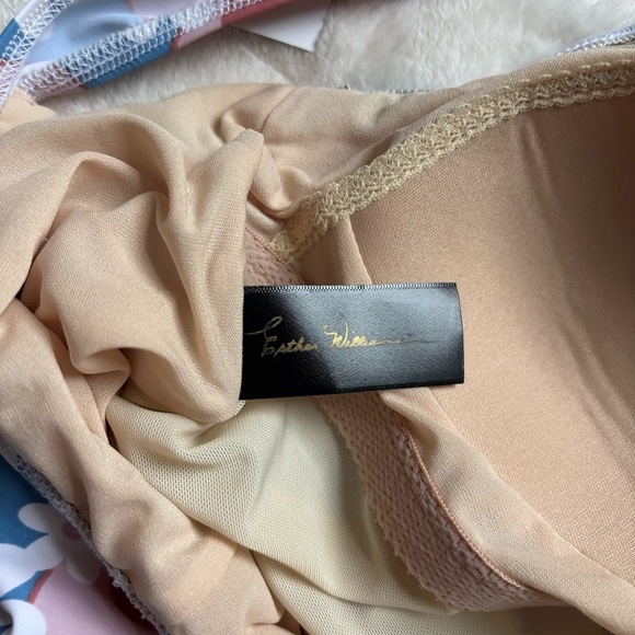 NWT Esther Williams Blue Retro Floral Swim Dress - Picture 10 of 10